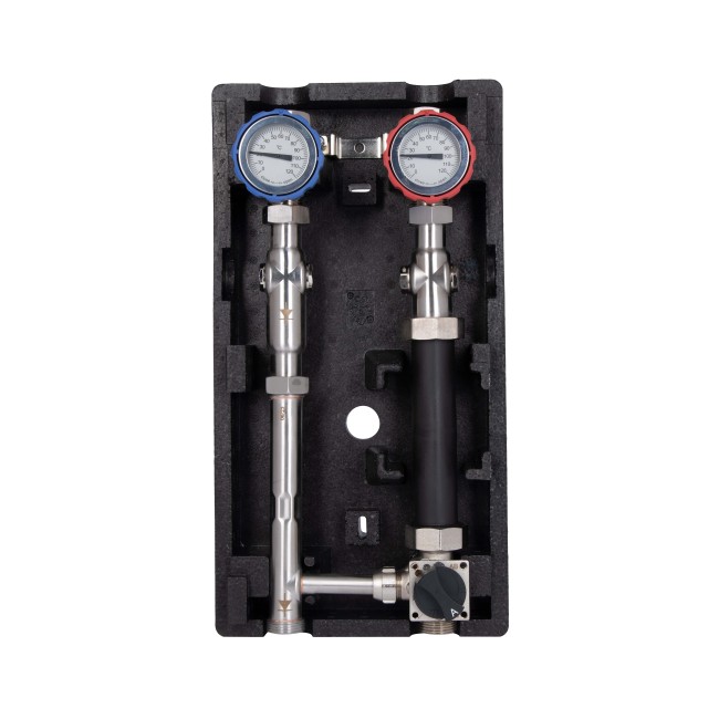 Насосная группа Forte Quick System с трехходовым клапаном без сервомотора 1" (без насоса) правое подкл., нерж. сталь SUS304 TAF-QSPGR3 Thermo Alliance