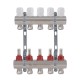 Коллектор латунный с расходомерами и евроконусами Thermo Alliance Standart 1" на 5 выходов TAS235W5E