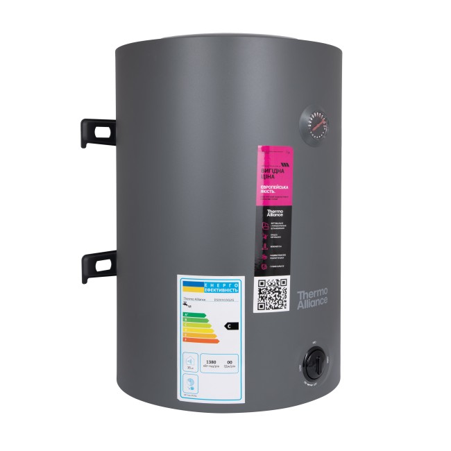 Водонагреватель электрический Thermo Alliance 100 л, Grey,универсальный, мокрый ТЭН 1,5 кВт D100VH15Q3G