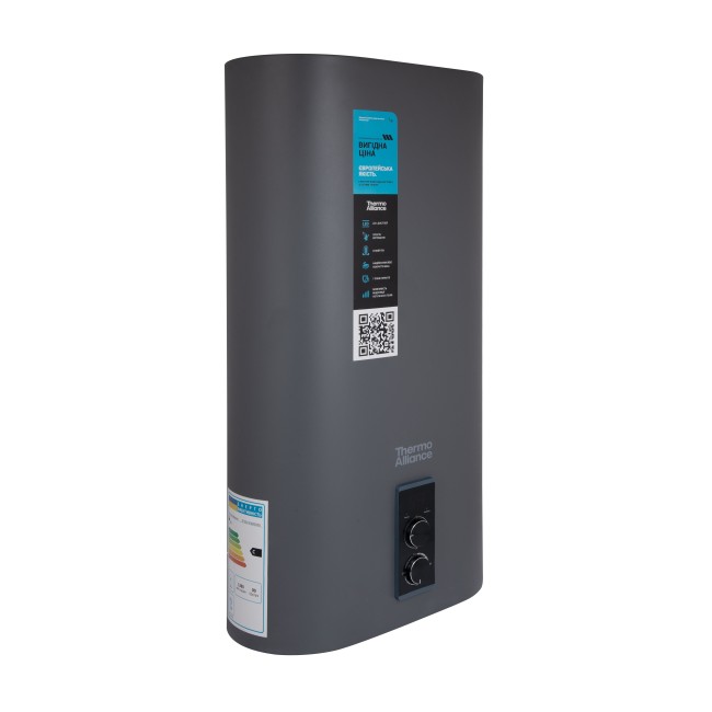 Водонагреватель электрический Thermo Alliance 50 л, Grey, плоский вертикальный, сухой ТЭН 2 кВт (0,8+1,2) DT50V20GPDD2G