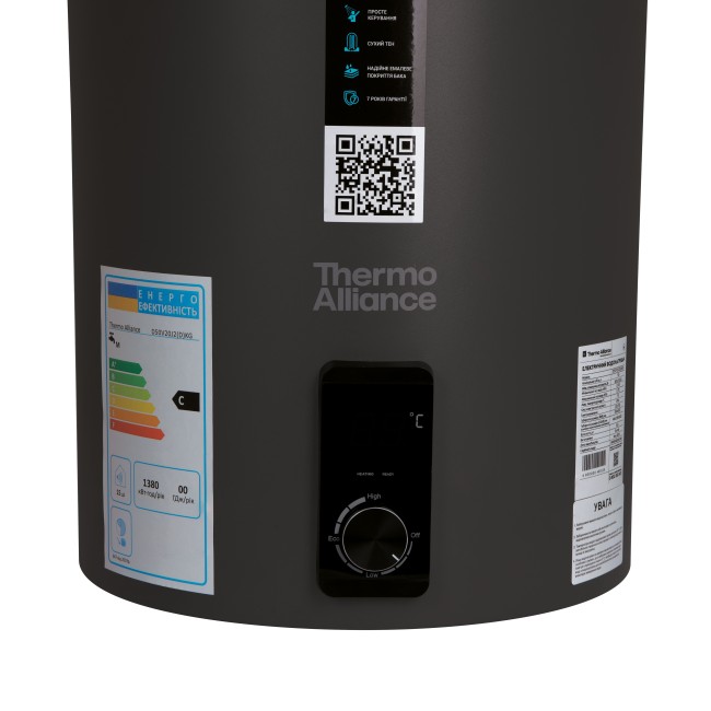 Водонагреватель электрический Thermo Alliance 100 л Black,  вертикальный, сухой ТЭН 2,0 кВт D100V20J3(D)KВ