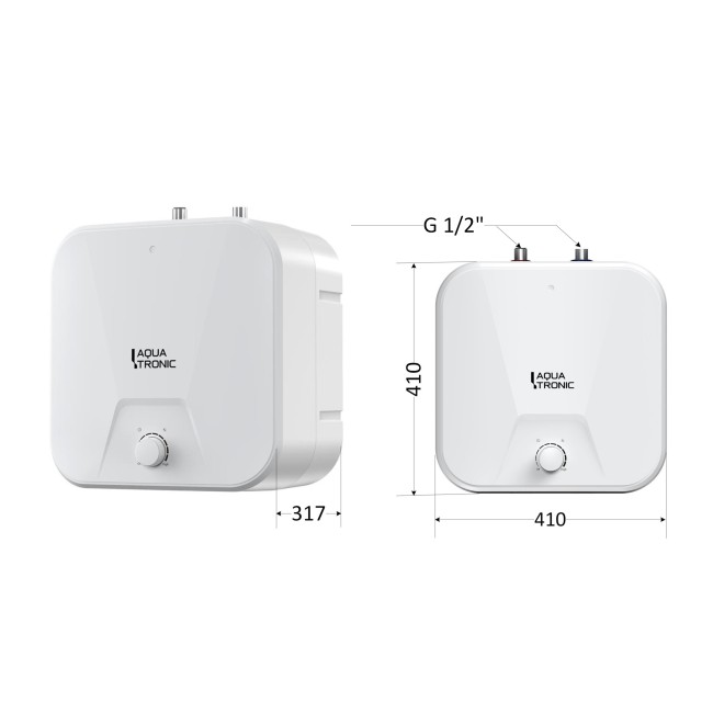 Водонагреватель электрический Aquatronic 15 л под мойку вертикальный, мокрый ТЭН 1,5 кВт Сompact  WU1515 C2M