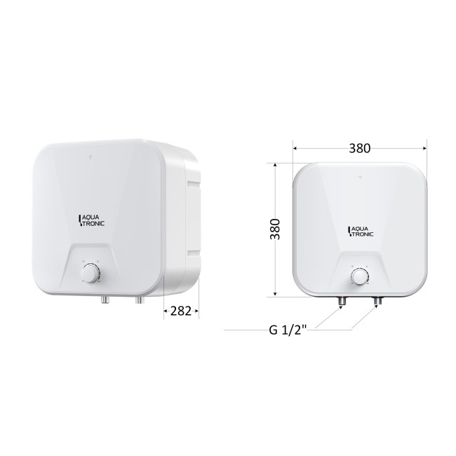 Водонагреватель электрический Aquatronic 10 л над мойкой вертикальный, мокрый ТЭН 1,5 кВт Сompact WO1015 C2M