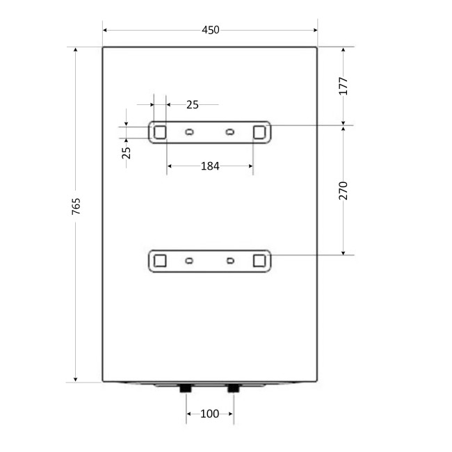 Водонагреватель электрический Aquatronic 80 л универсальный, мокрый ТЭН 1,5 кВт  Round W804615 B4