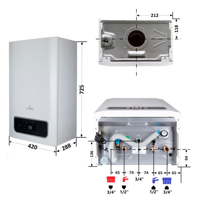 Котел газовый Thermo Alliance EWA 28 кВт (Двухконтурный,Condensing)