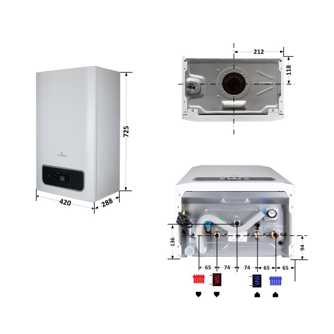 Котел газовый Thermo Alliance Ewa System 28 кВт (Одноконтурный,Condensing)