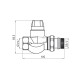 Клапан прямой на обратную линию с повышеной проходимостью Thermo Alliance Forte (Kvs - 3,8 m3/h) 3/4" TAF0023W25