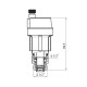 Воздухоотводчик Thermo Alliance Forte 1/2"Н латунный, никел., c клапаном TAF28015