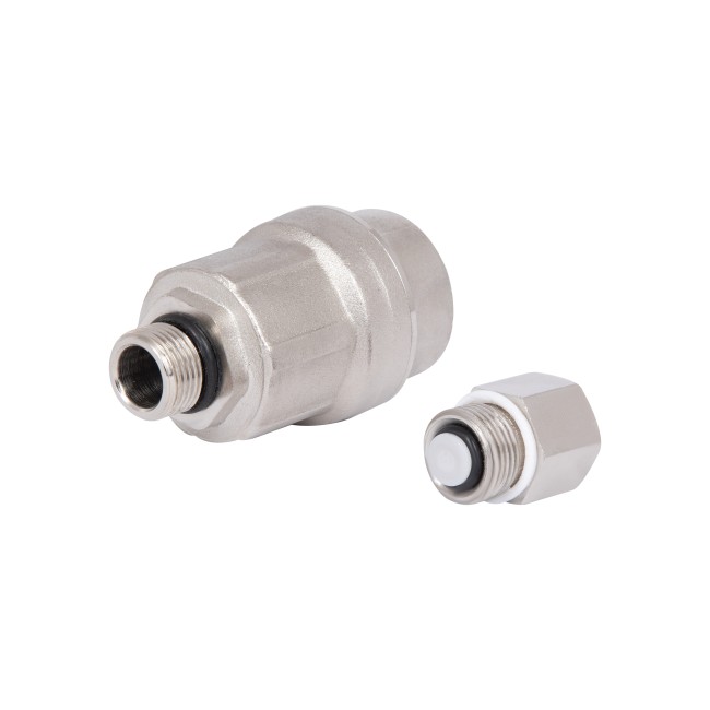 Воздухоотводчик Thermo Alliance Forte 1/2"Н латунный, никел., c клапаном TAF28015