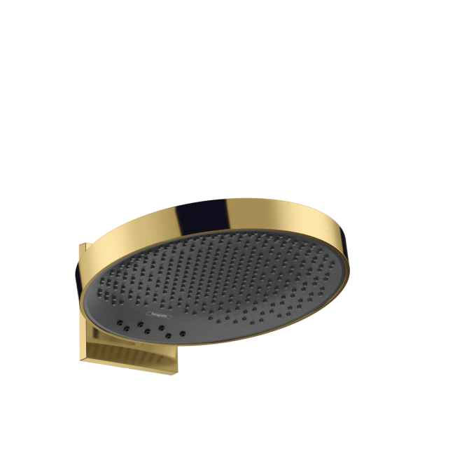 Верхний душ hansgrohe Rainfinity 360 3jet с настенным соединителем 26234990 золото