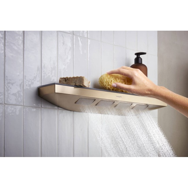 Боковой душ hansgrohe Rainfinity 500 1jet с полкой 26243990 золото