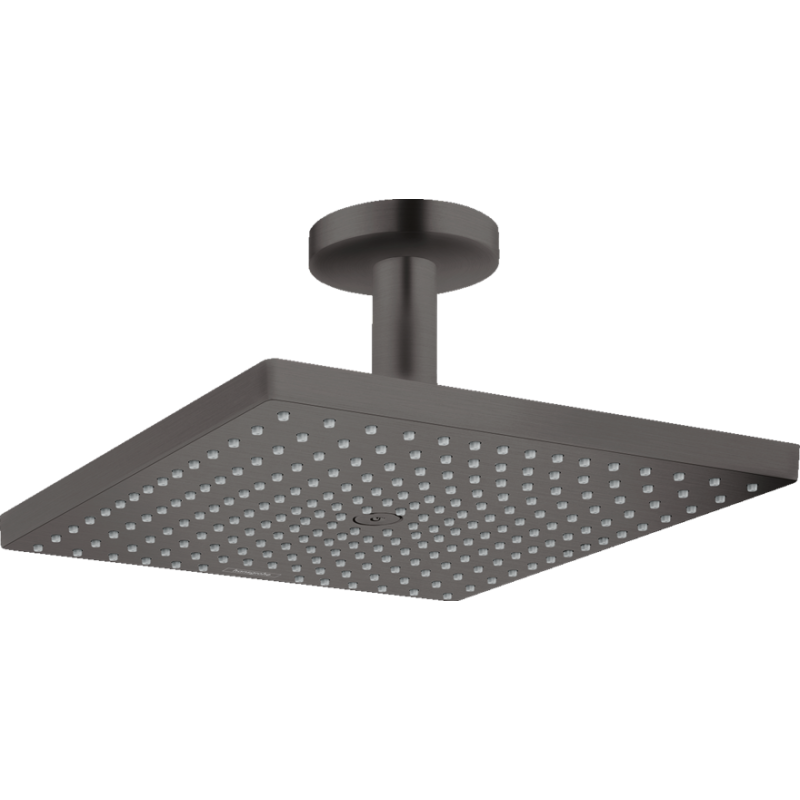 Верхній душ hansgrohe Raindance E 300 1jet зі стельовим з'єднувачем, матовий чорний хром 26250340