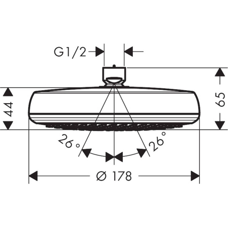 Верхній душ hansgrohe Crometta 160 1jet LowPressure 26576400 білий/хром