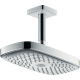 Верхній душ hansgrohe Raindance Select E 300 2jet EcoSmart зі стельовим кріпленням 26608400 білий/хром