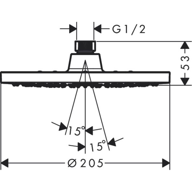 Верхний душ hansgrohe Vernis Blend 200 1jet 26271000 хром
