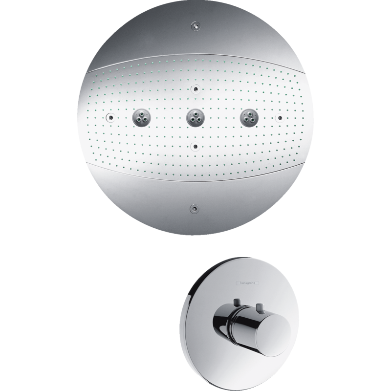 Верхній душ hansgrohe Raindance Rainmaker Air 3jet 600 без підсвітки, хром 28403000 хром