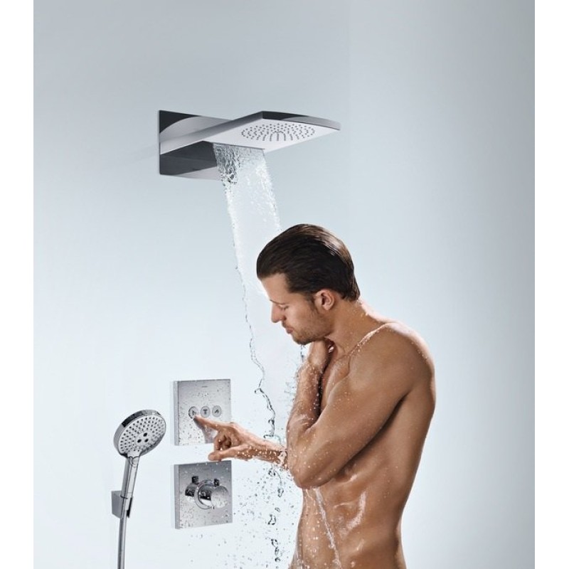 Верхній душ hansgrohe Raindance Rainfall 180 AIR 2jet, білий/хром 28433400