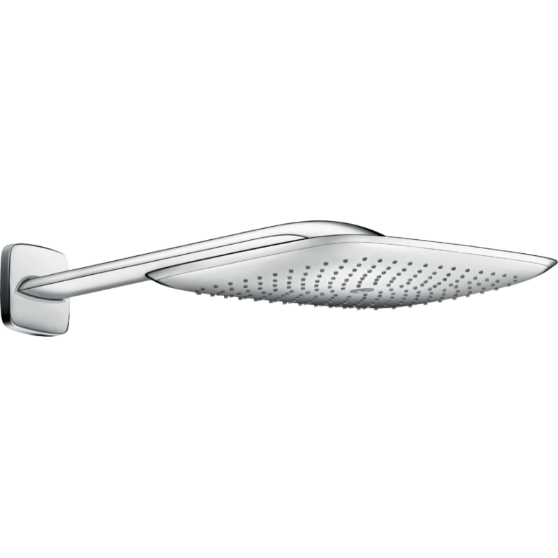Верхній душ hansgrohe PuraVida 1jet EcoSmart з душовим кронштейном 26602400 білий/хром