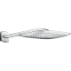Верхній душ hansgrohe PuraVida 1jet EcoSmart з душовим кронштейном 26602400 білий/хром