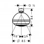 Верхній душ hansgrohe Crometta 85 Green 1jet 28423000 хром