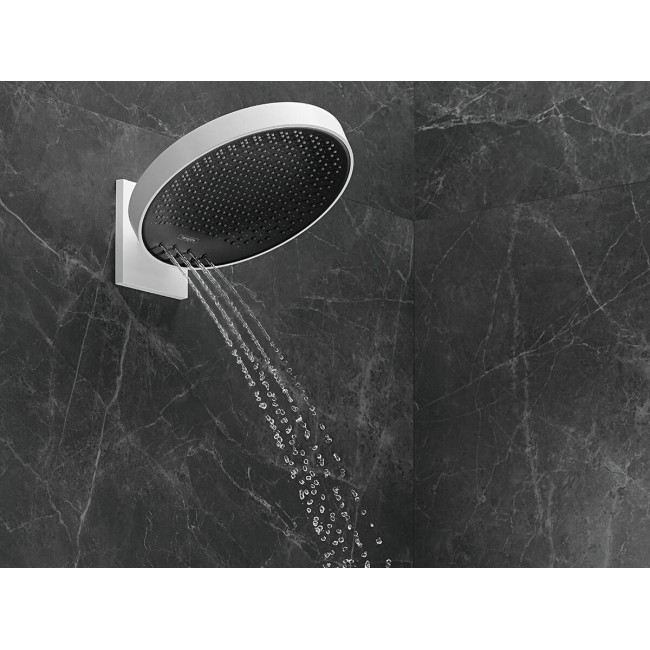 Верхний душ hansgrohe Rainfinity 360 3jet с настенным соединителем 26234700 белый матовый