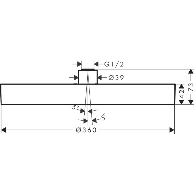 Верхний душ hansgrohe Rainfinity 360 1jet 26231140 бронза матовый