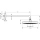 Верхній душ hansgrohe Raindance Select S 240 2jet EcoSmart настінний, білий/хром 26470400