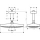 Верхній душ hansgrohe Raindance Select E 300 2jet EcoSmart зі стельовим кріпленням 26608000 хром