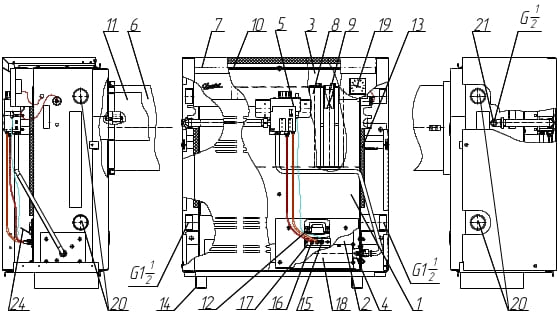 Конструкция котла Данко 7У-18У